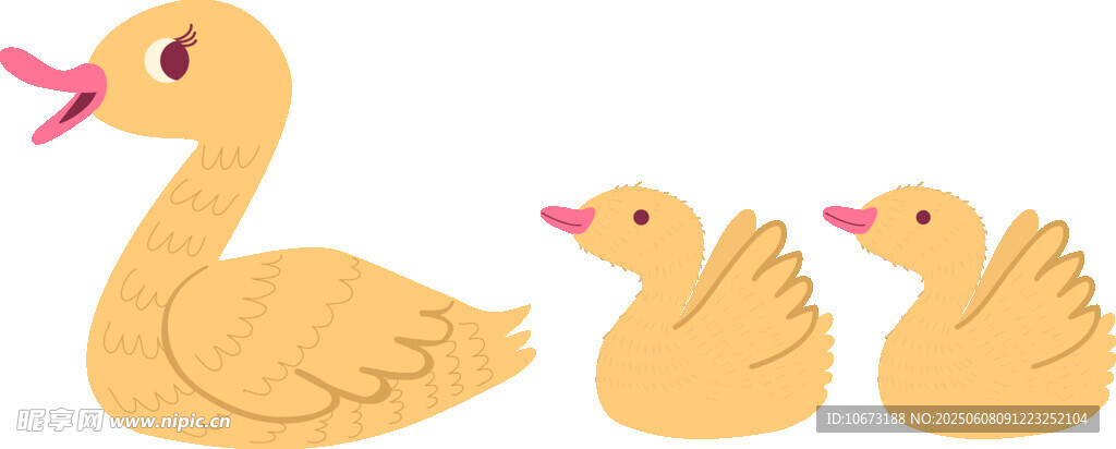 三只鴨子插畫