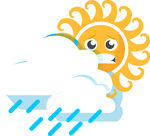 太陽雨景象