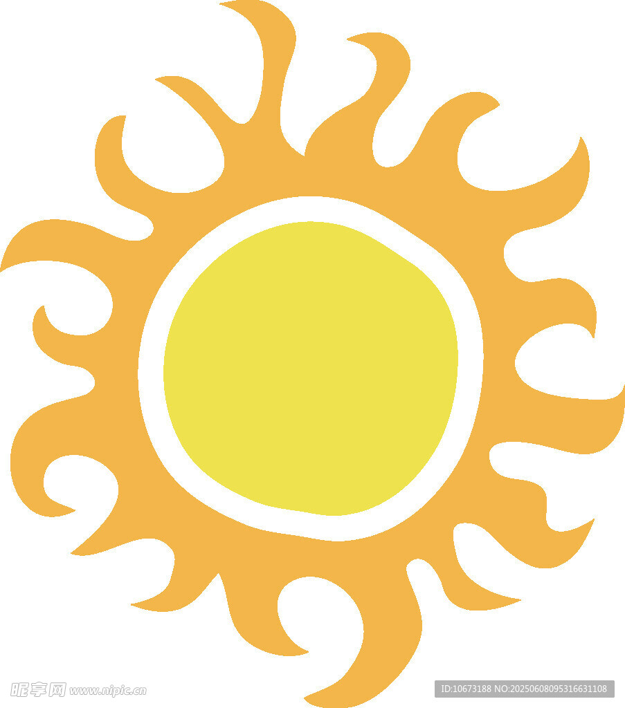 簡約太陽圖標設計元素