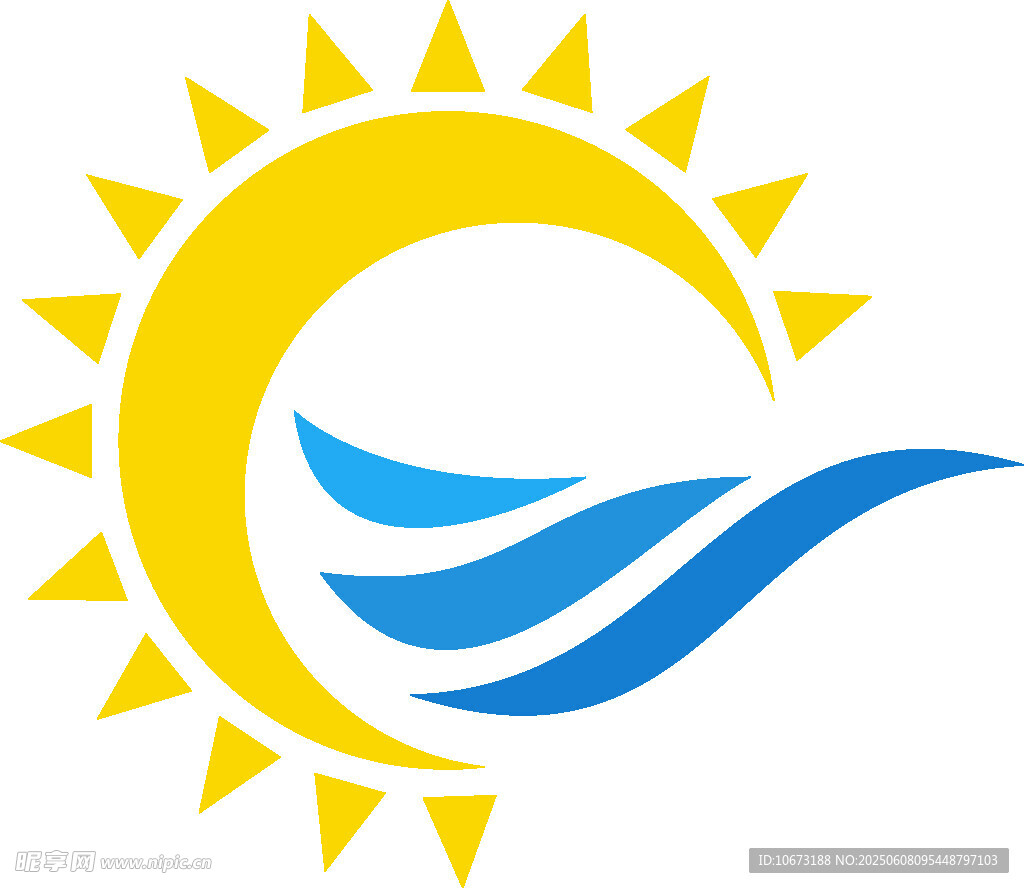 太陽海浪標(biāo)志圖案
