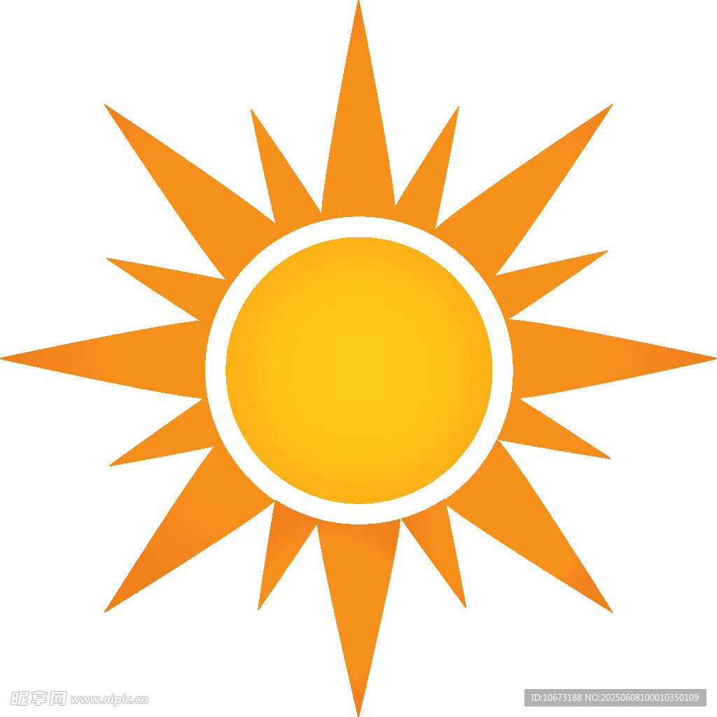 簡約太陽圖標