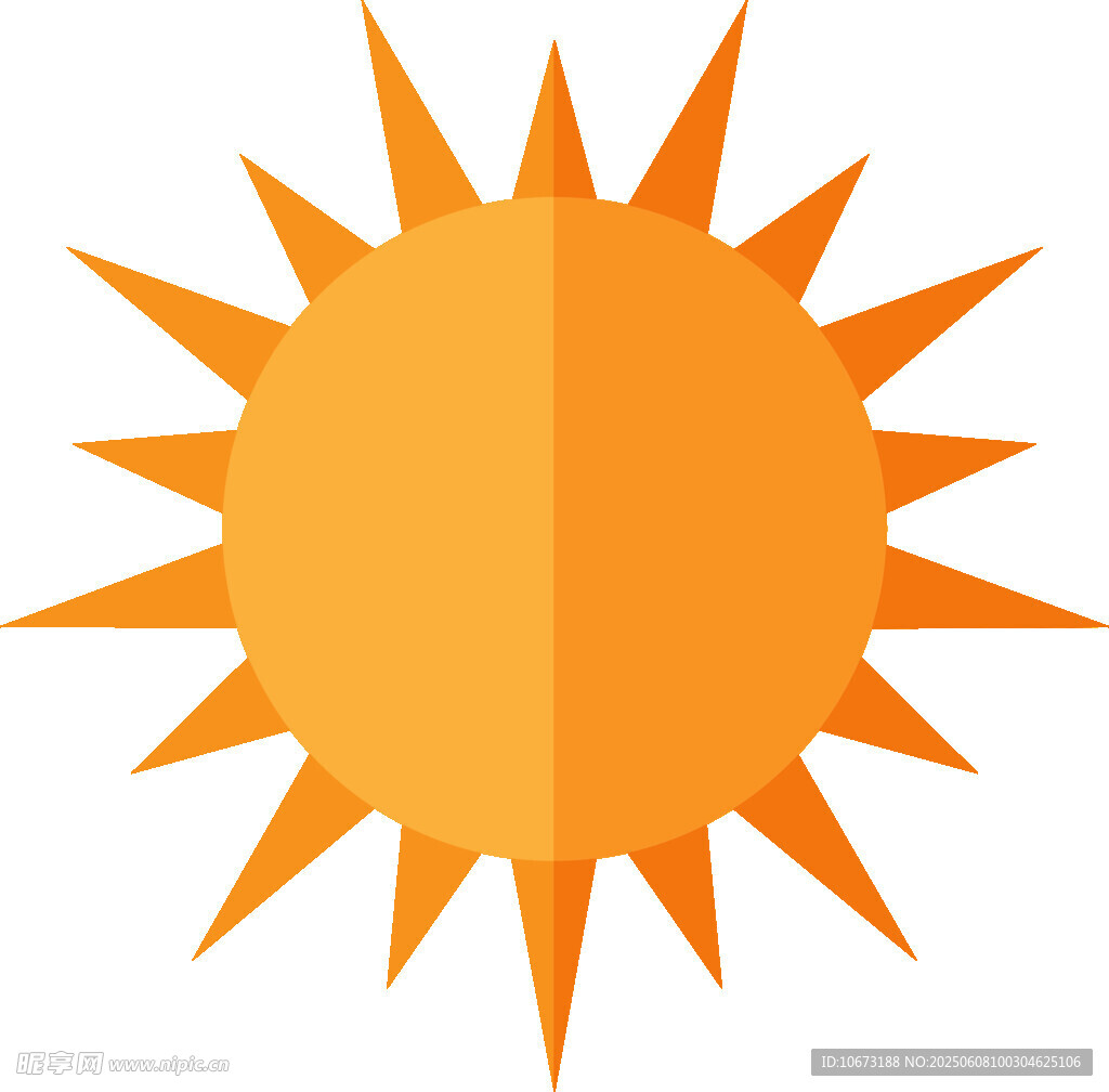 簡(jiǎn)約橙色太陽圖標(biāo)