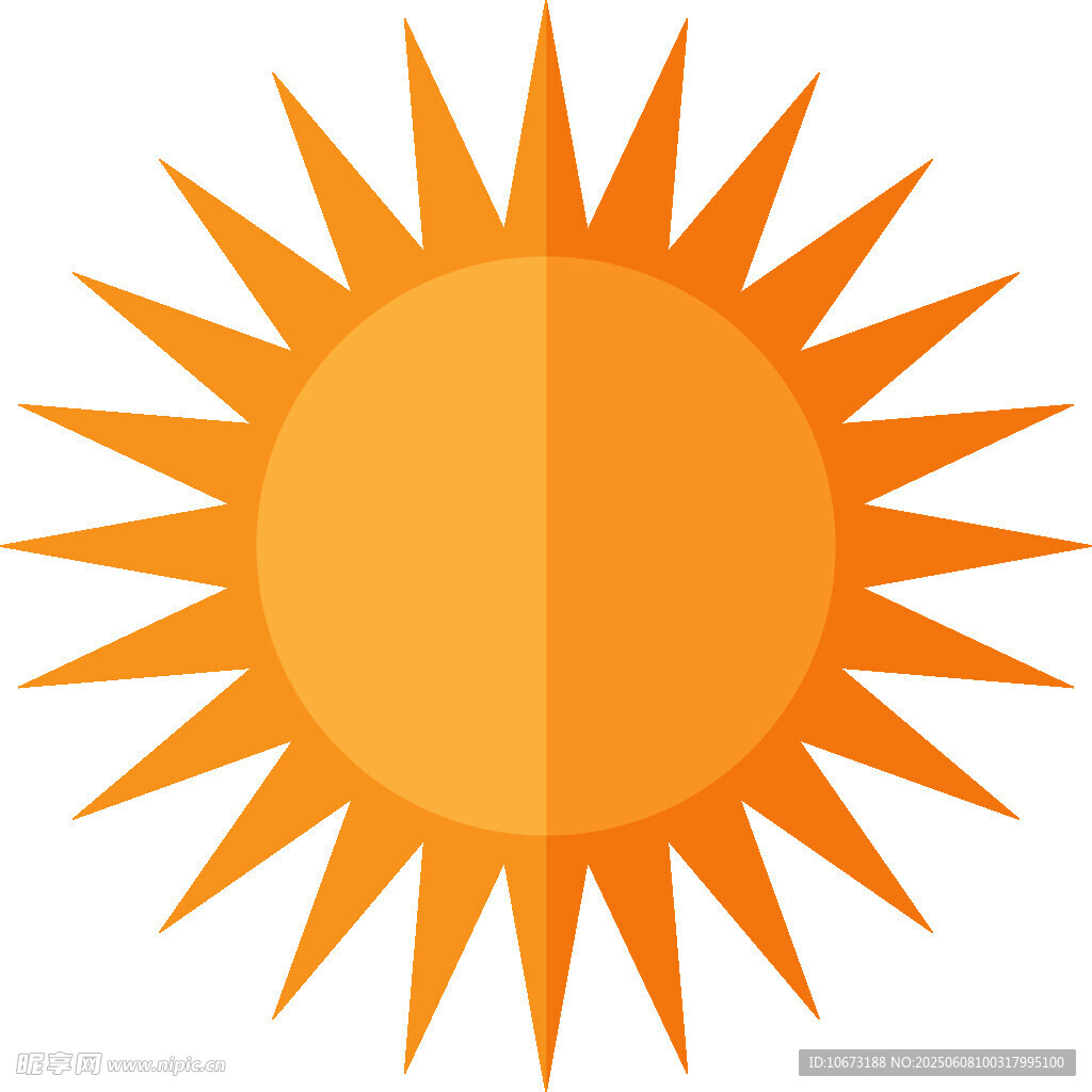 橙色太陽圖標
