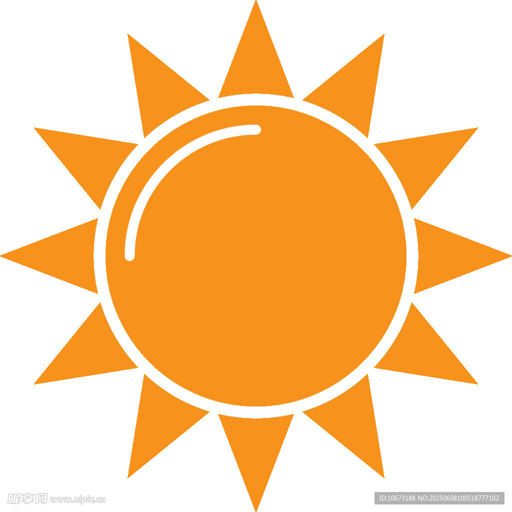 橙色太陽圖標