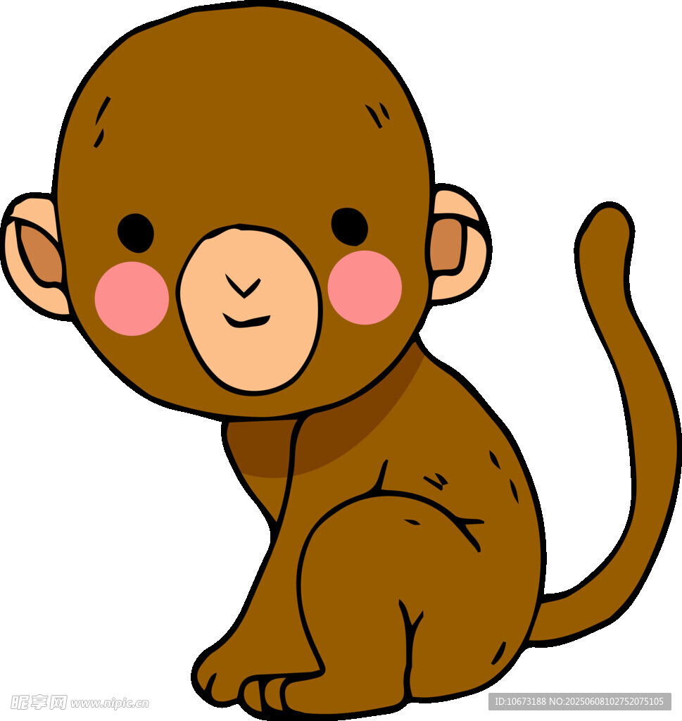 可愛小猴子卡通形象
