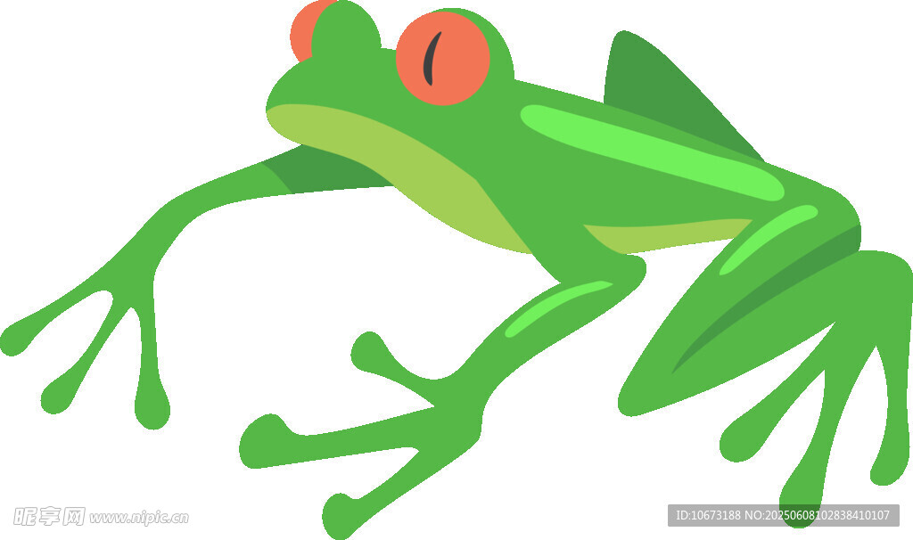 綠色青蛙插畫