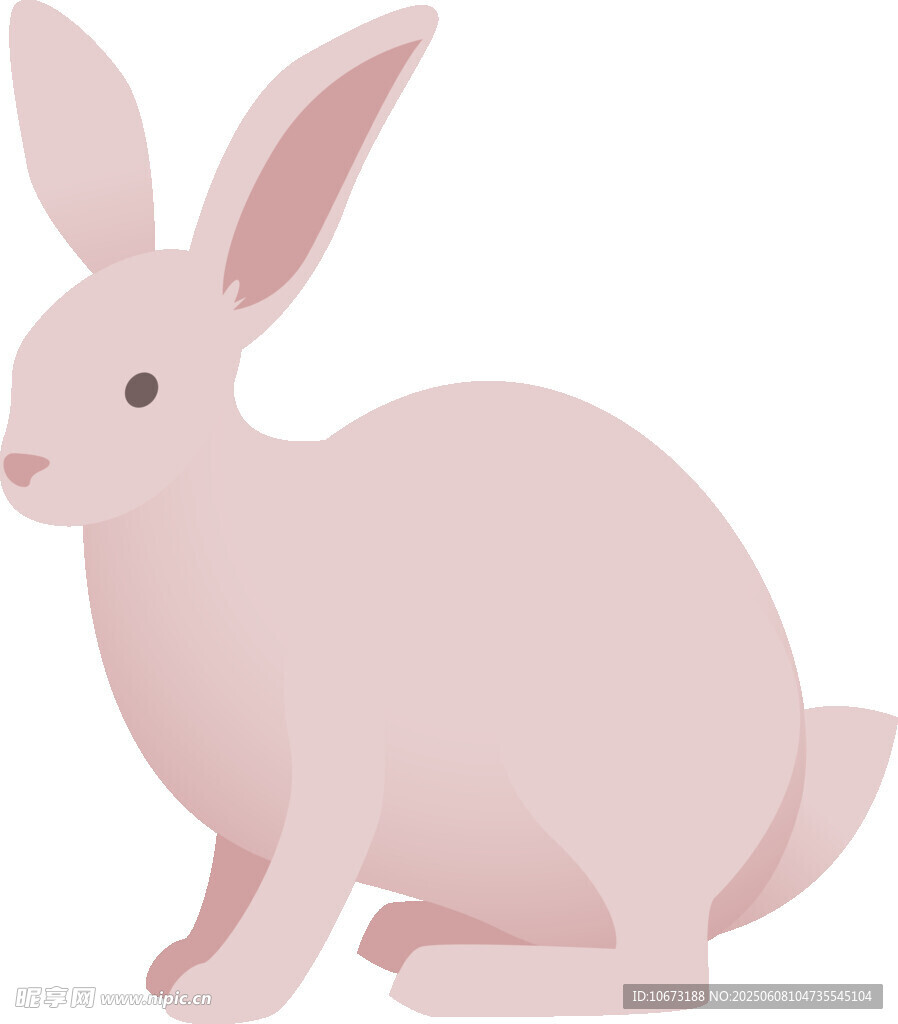 可愛粉色兔子插畫