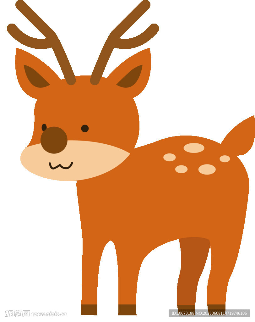 可愛小鹿插畫
