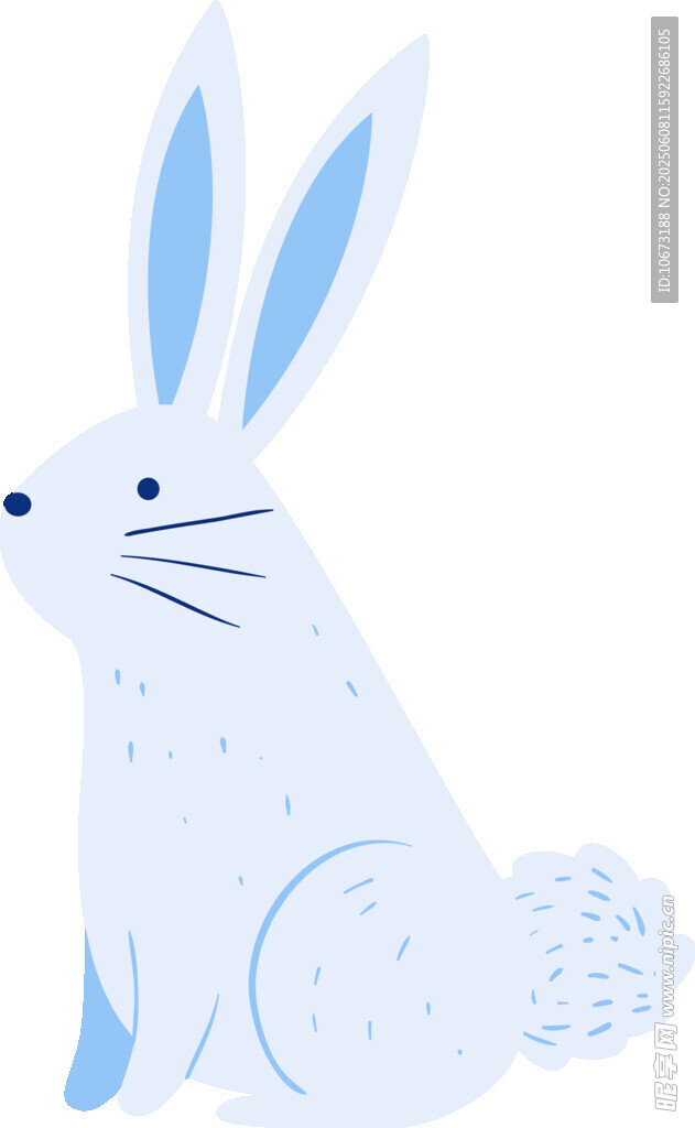 可愛白兔插畫