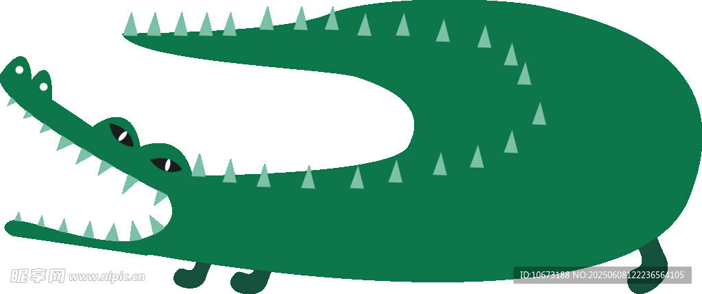 卡通鱷魚插畫