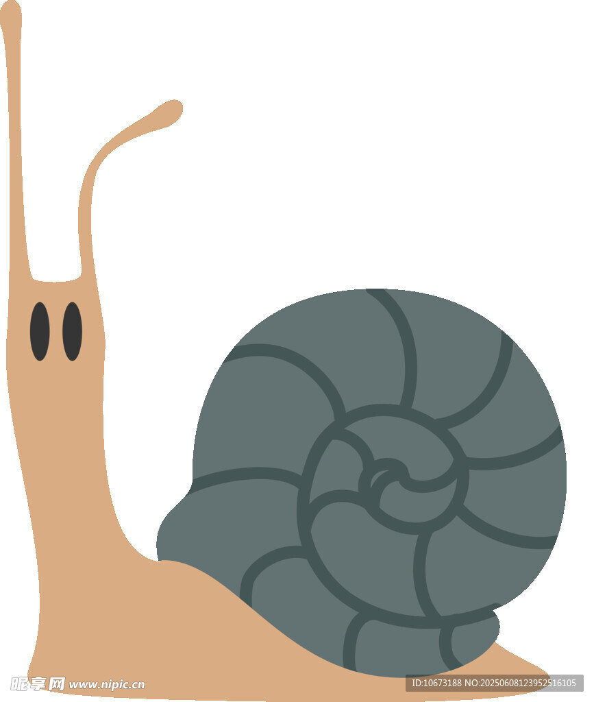 可愛(ài)卡通蝸牛形象插畫(huà)