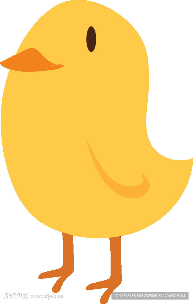 可愛小黃雞插畫