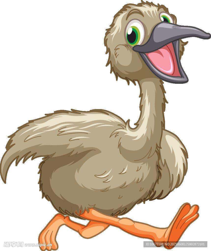 奔跑的可愛幾維鳥