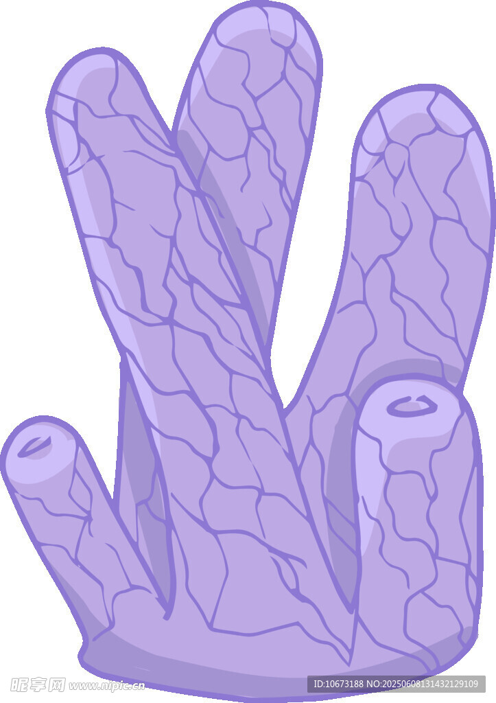 紫色珊瑚插畫