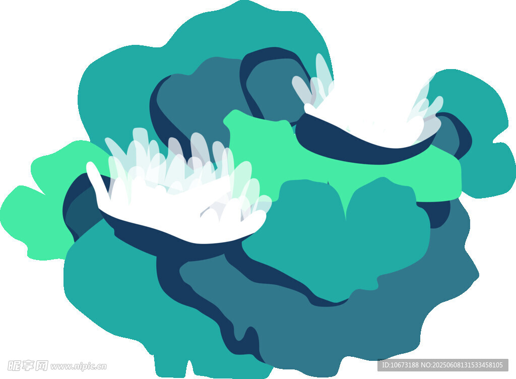 洶涌海浪插畫(huà)