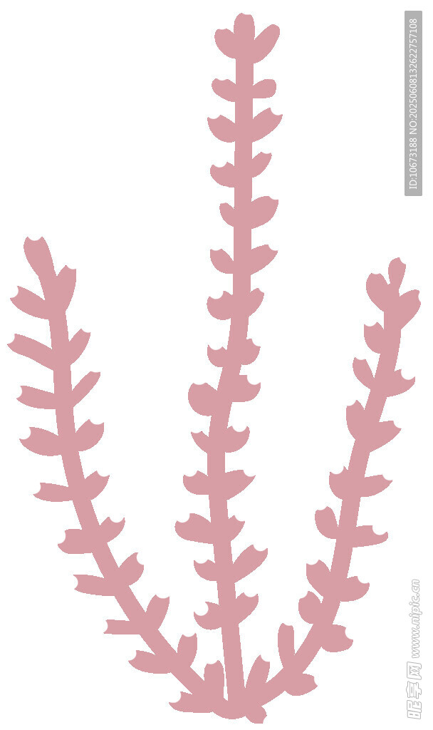 粉色枝狀植物圖案