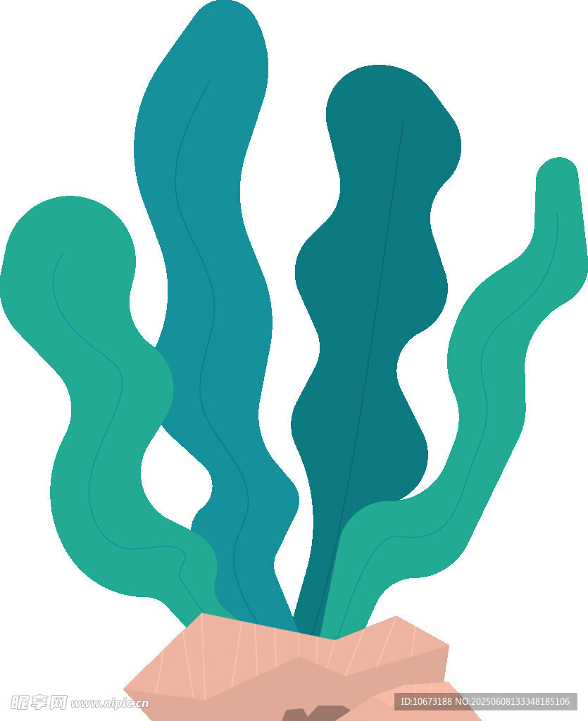 海底海草插畫