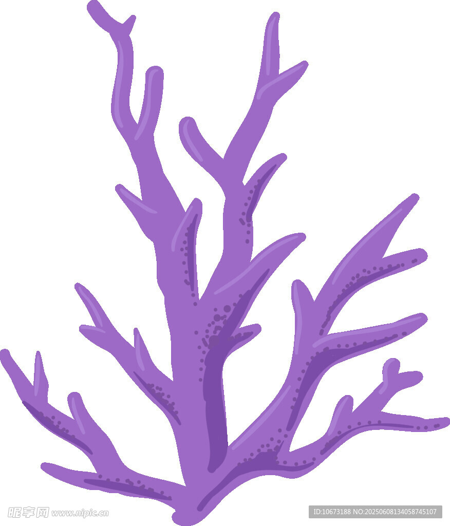 紫色珊瑚插畫