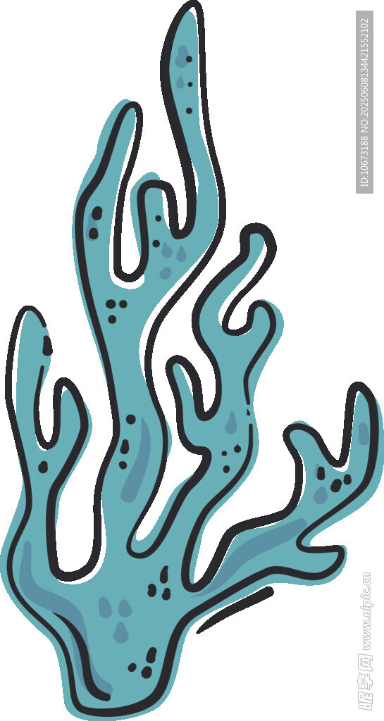 藍(lán)色珊瑚插畫(huà)