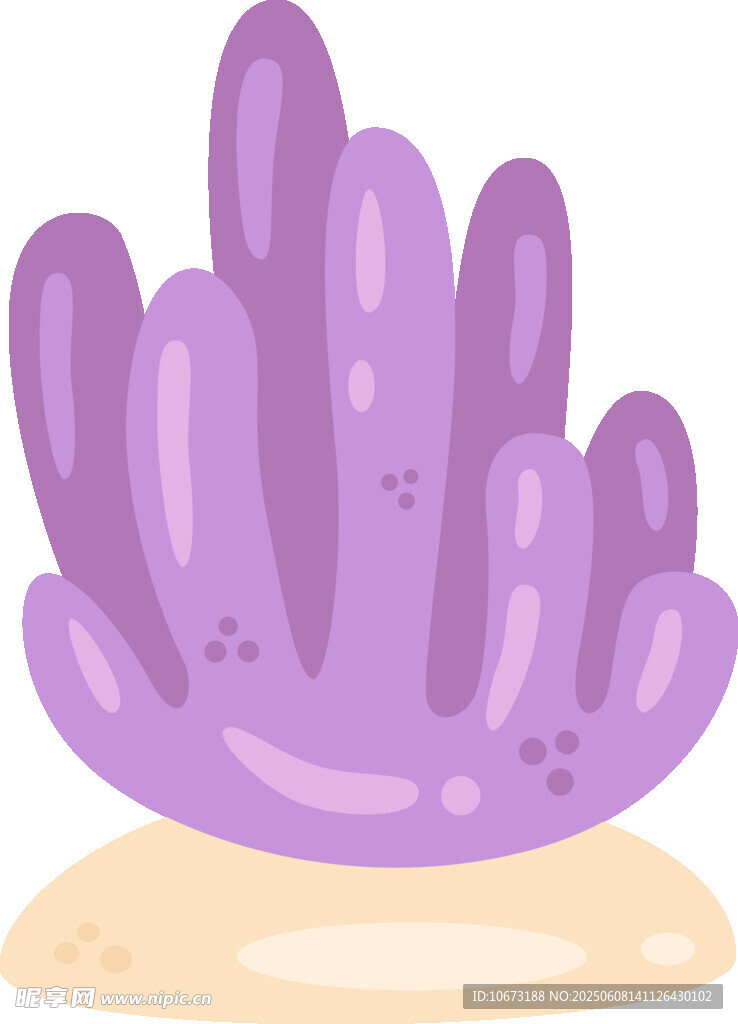 紫色珊瑚插畫