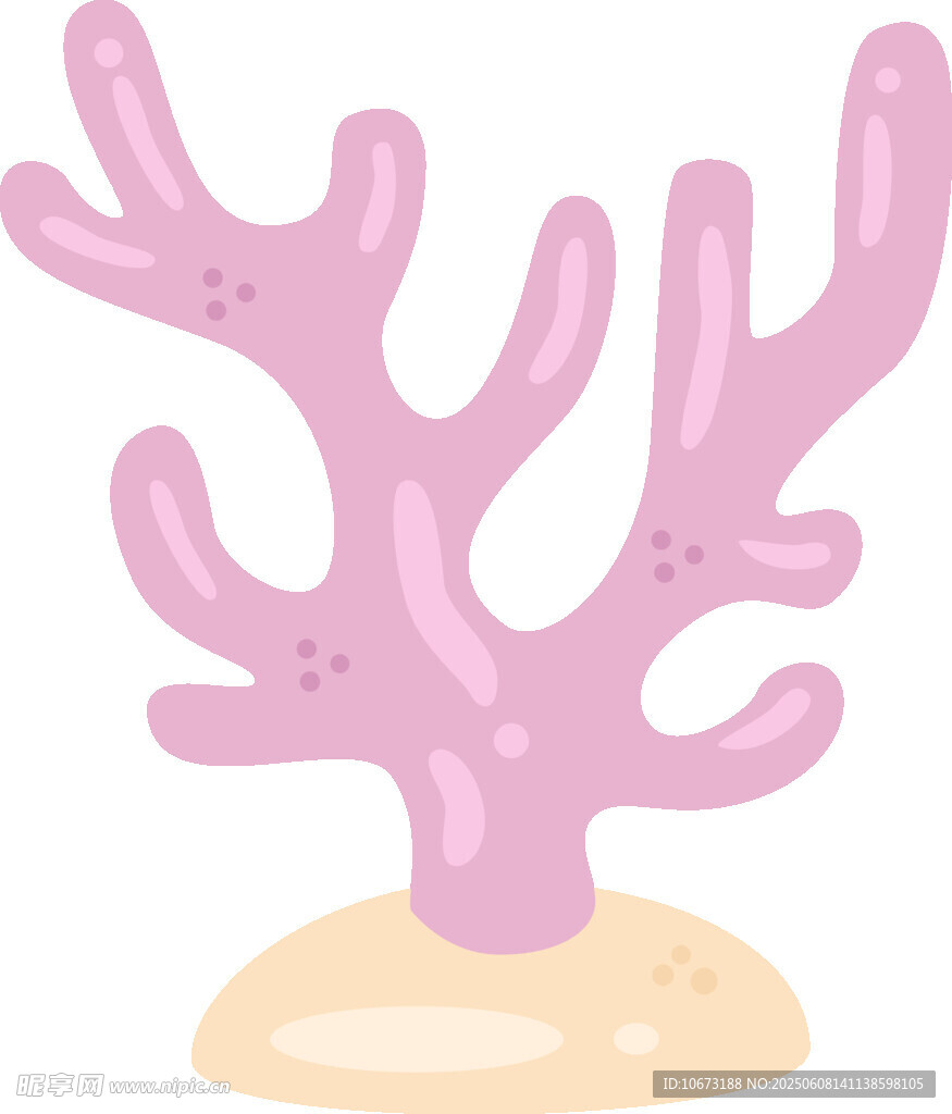 粉色珊瑚插畫