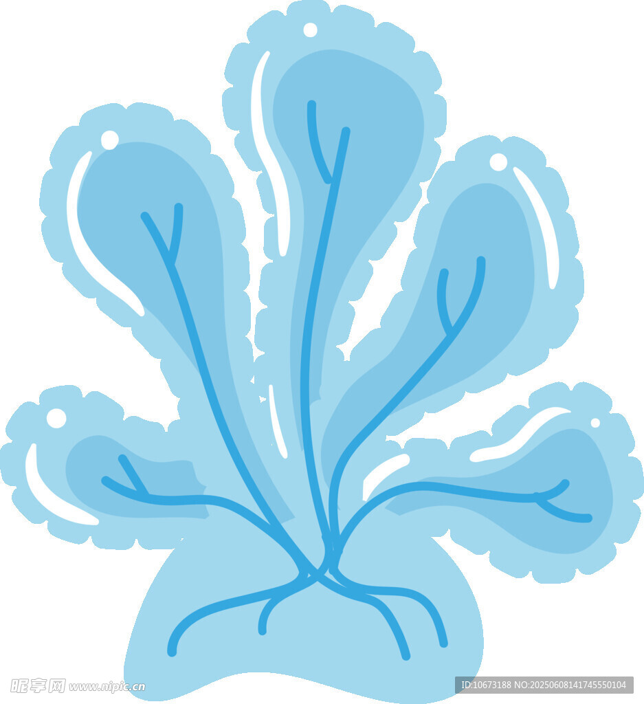 藍色海草插畫