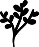 簡約黑色枝葉圖案