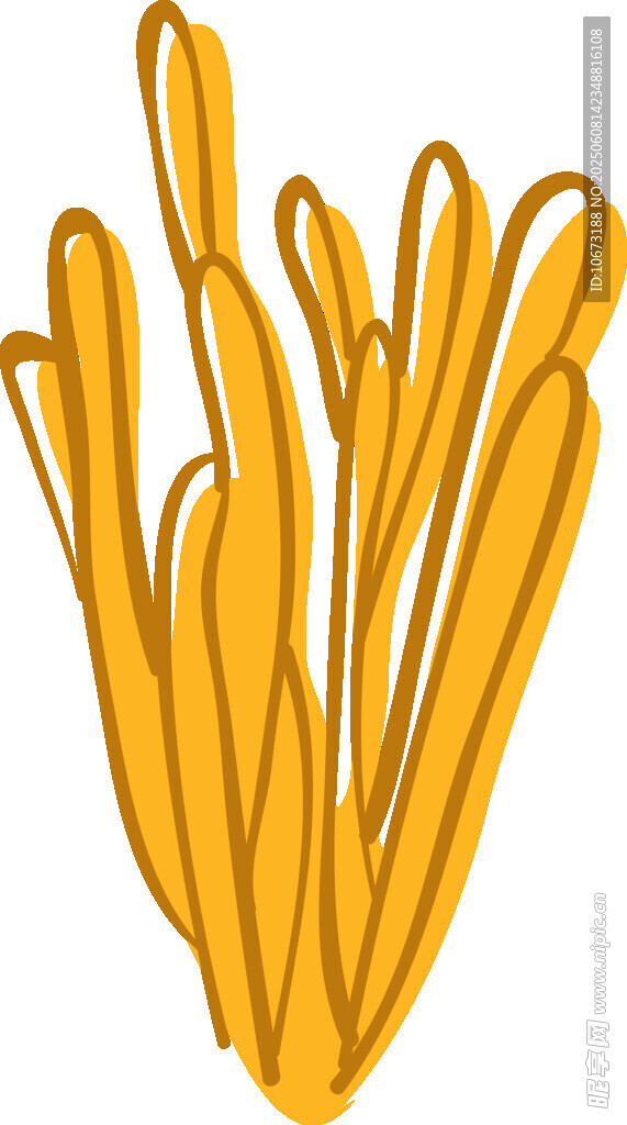 黃色海葵插畫