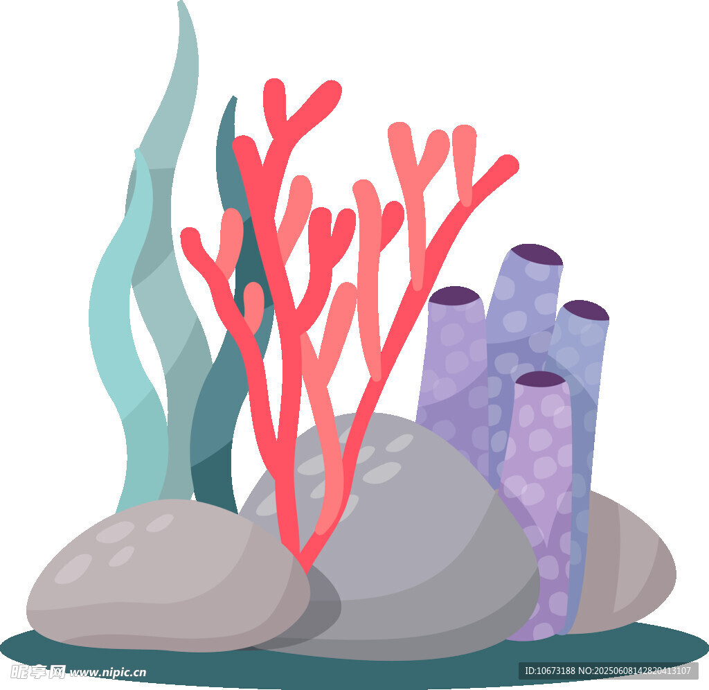 海底珊瑚與海草景觀