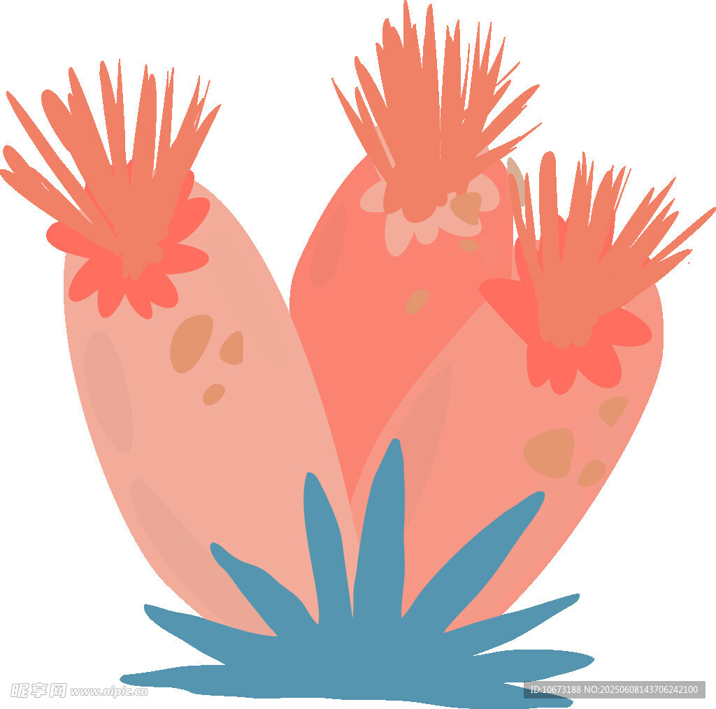 可愛仙人掌插畫
