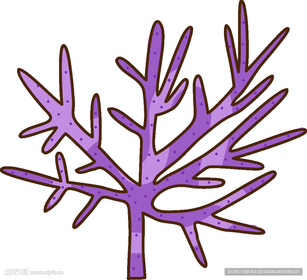 紫色珊瑚枝插畫(huà)