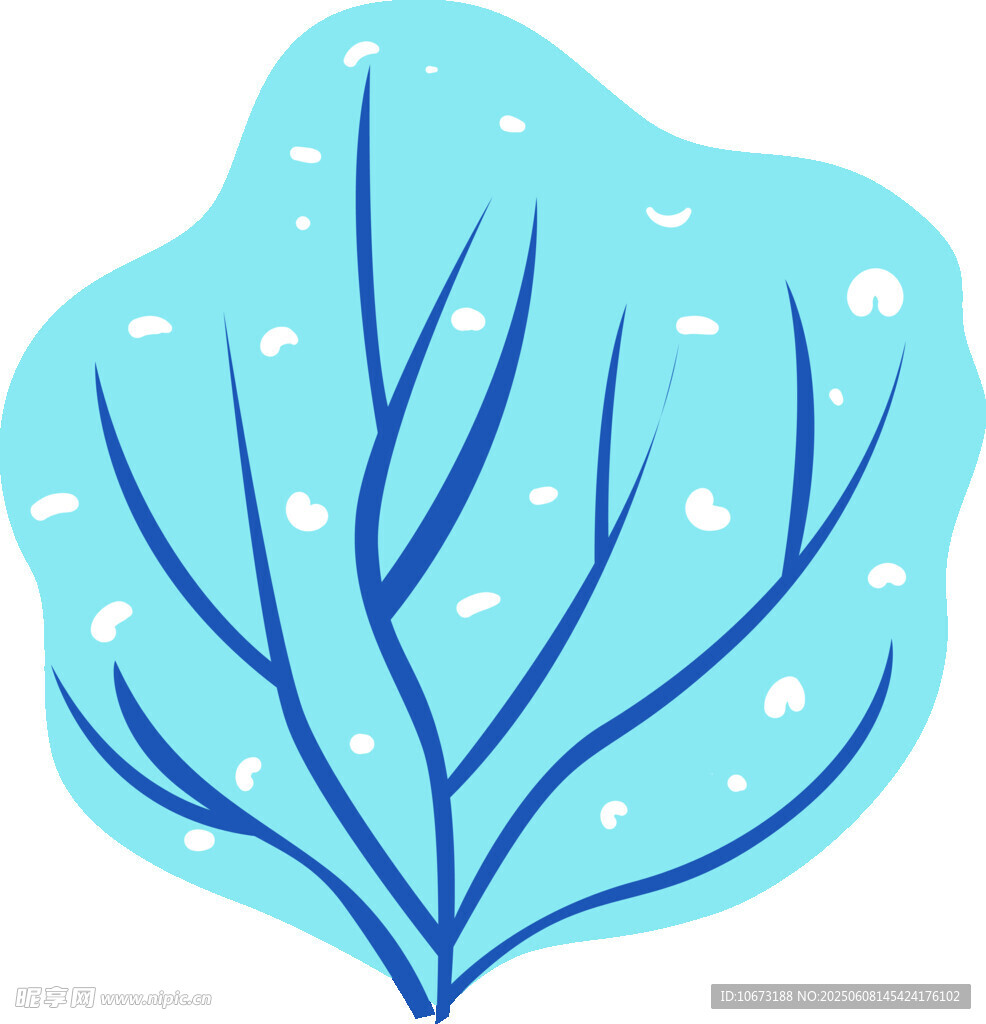 藍色海草插畫