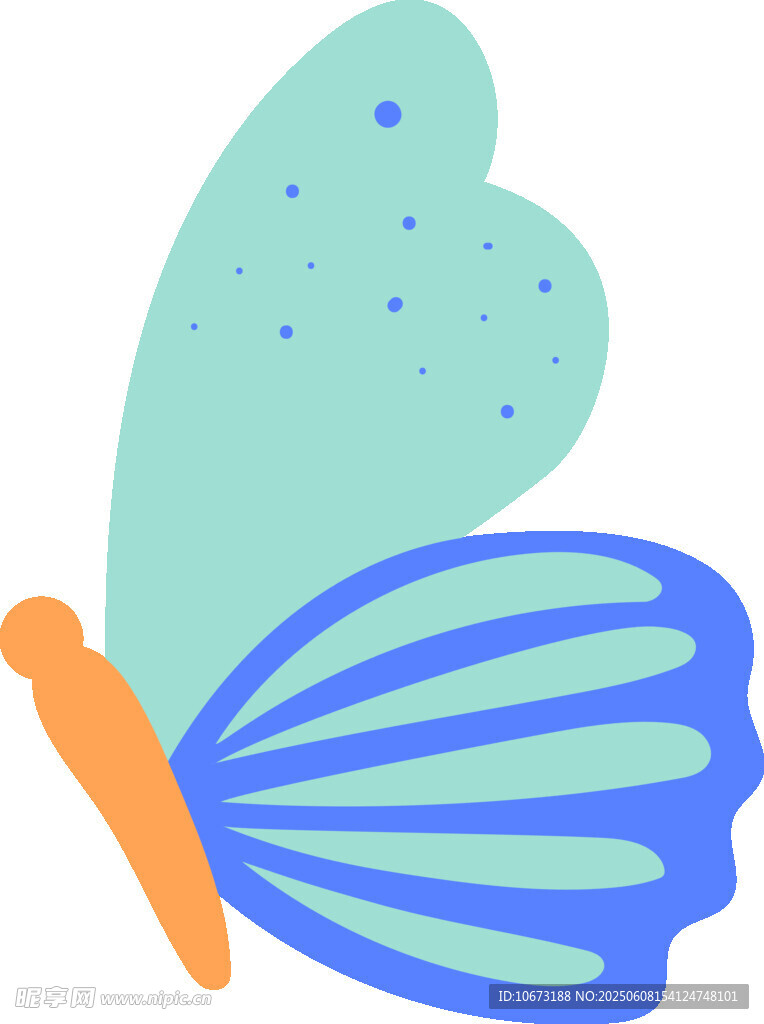 彩色蝴蝶插畫