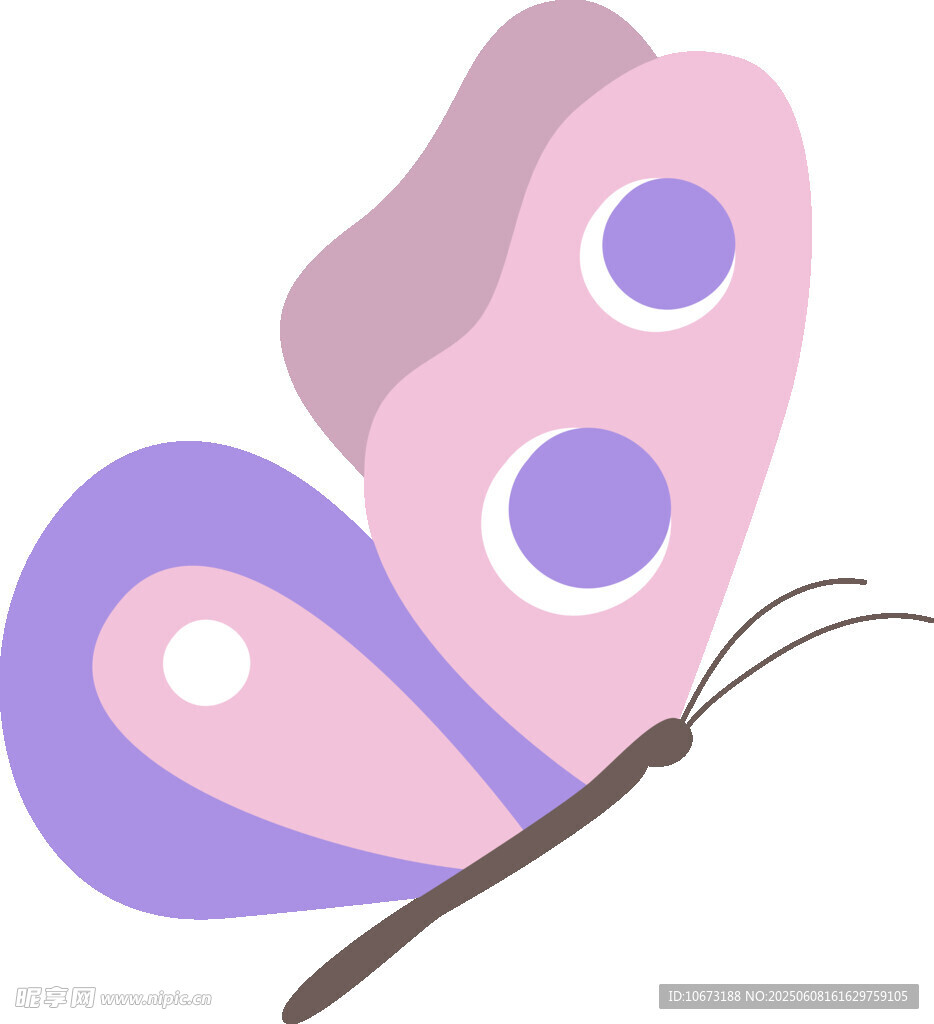 粉色蝴蝶插畫
