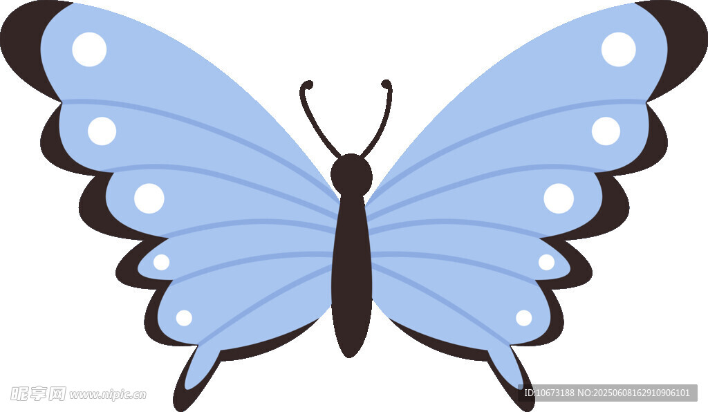 藍(lán)色蝴蝶插畫(huà)
