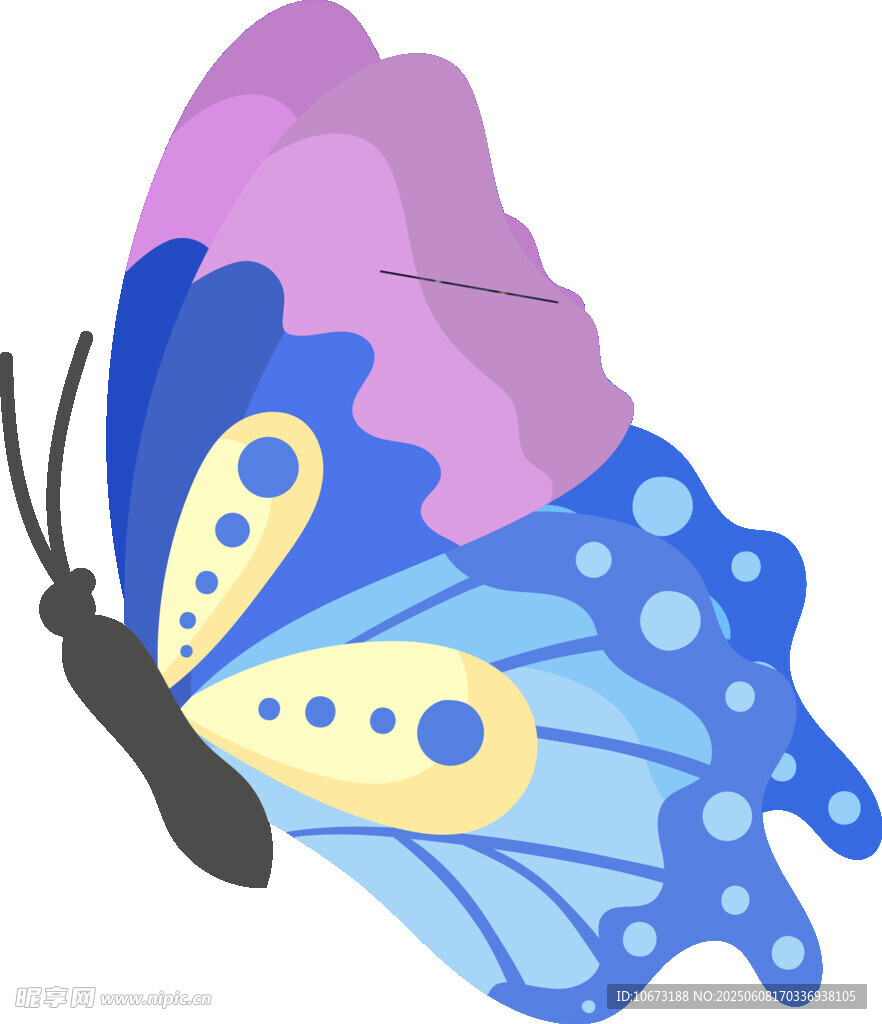 彩色蝴蝶插畫