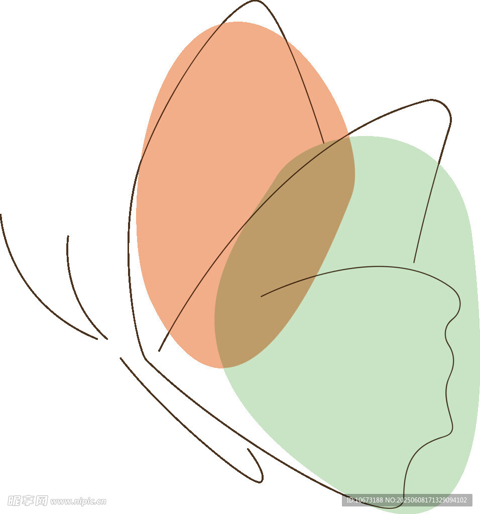 簡(jiǎn)約線條蝴蝶圖案設(shè)計(jì)