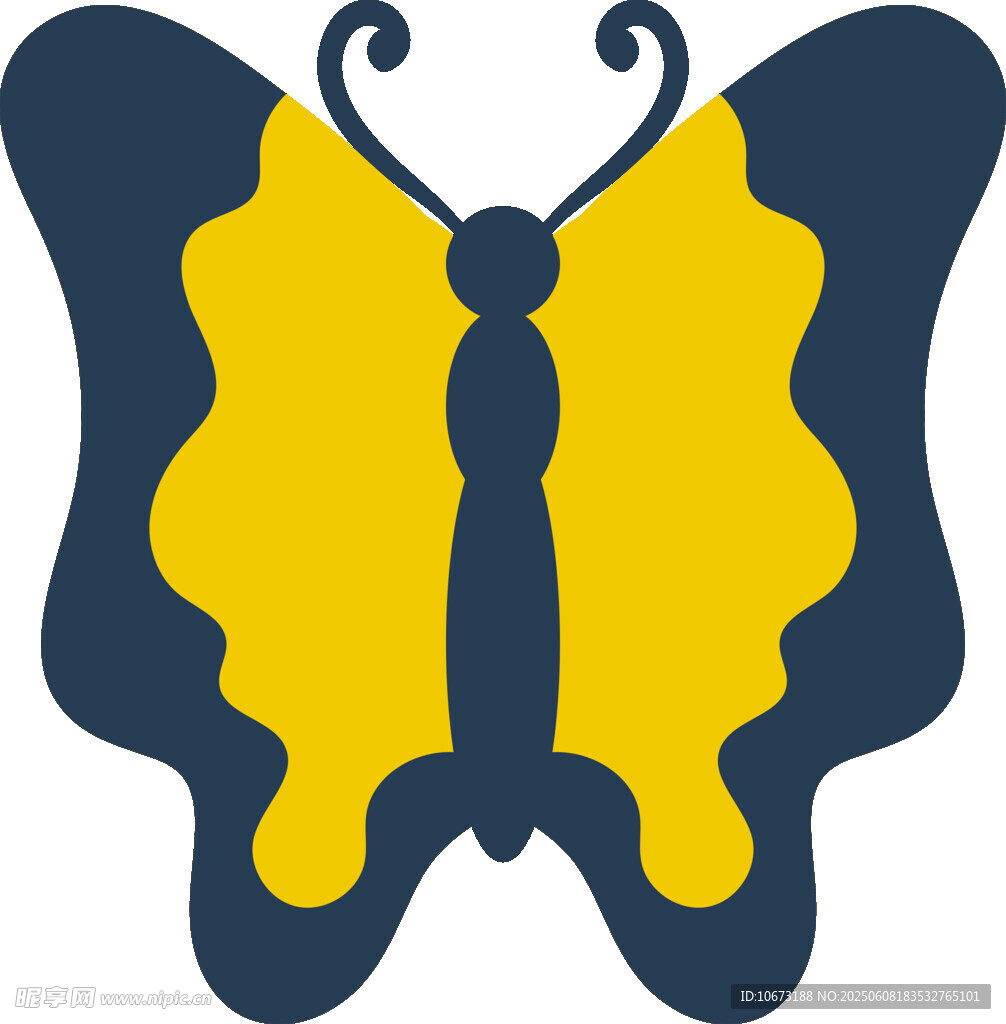 黃色蝴蝶圖標(biāo)設(shè)計(jì)元素