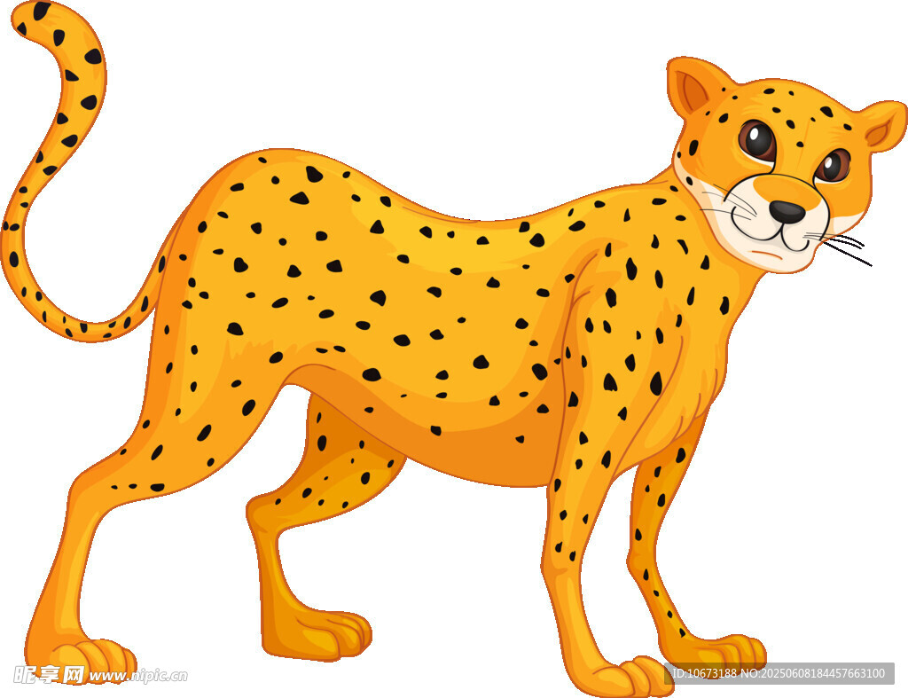 可愛獵豹插畫