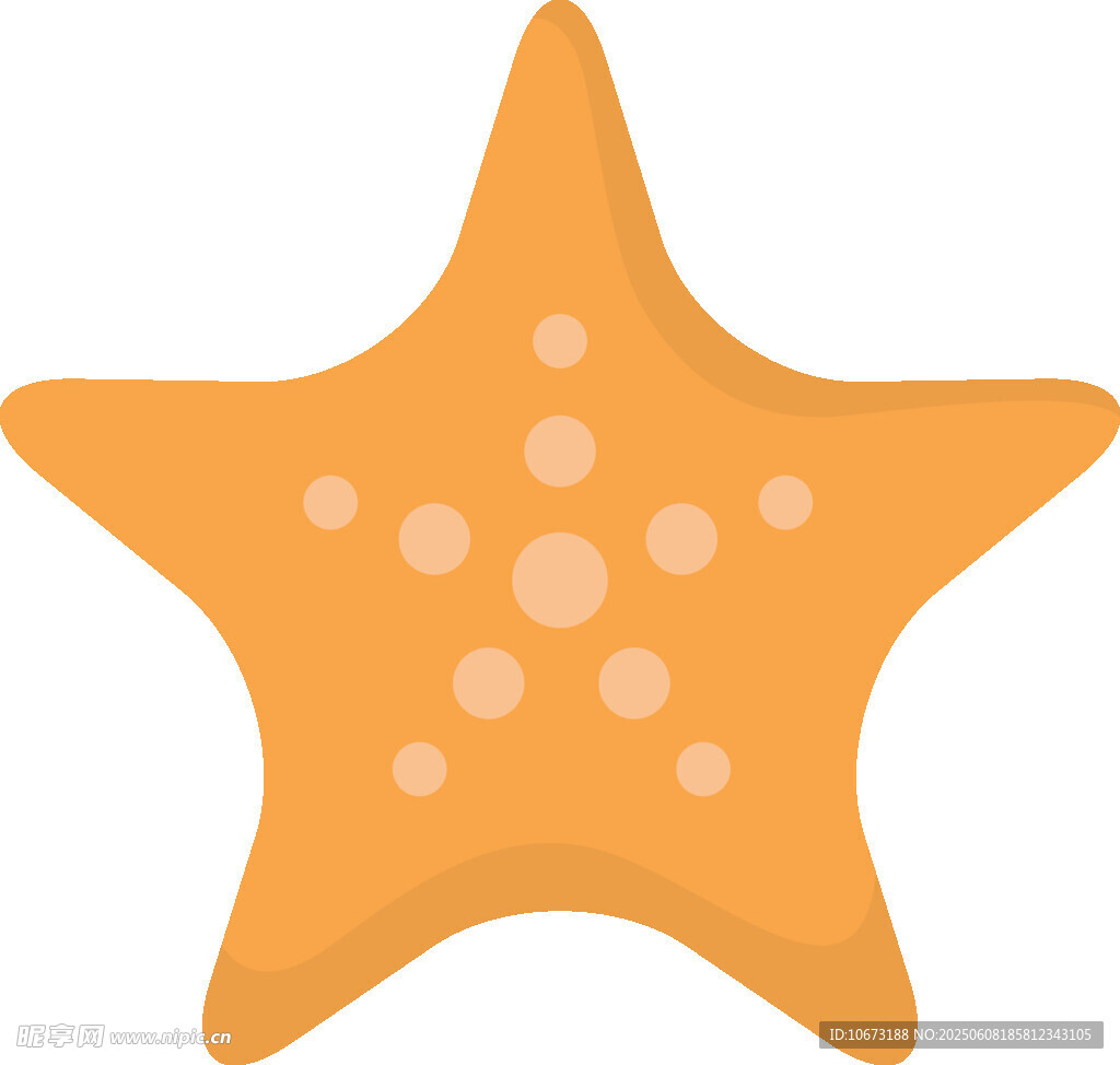 橙色海星圖標
