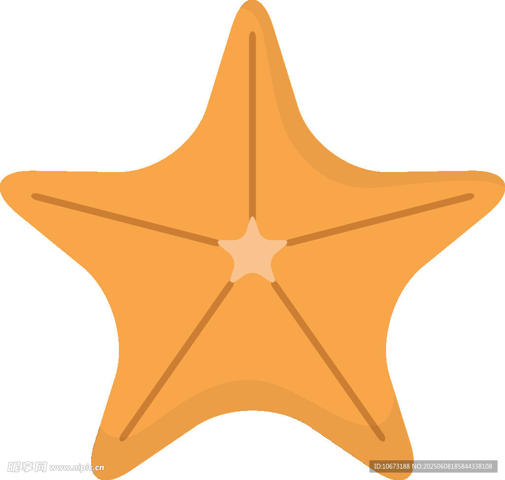 橙色海星圖標