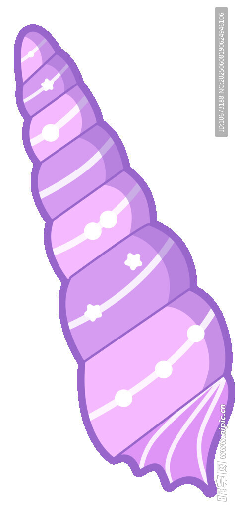 紫色條紋海螺插畫(huà)