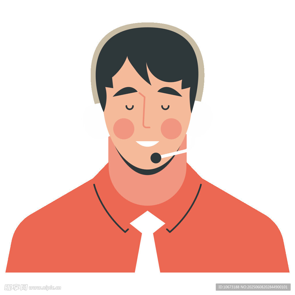 客服人員頭像插畫