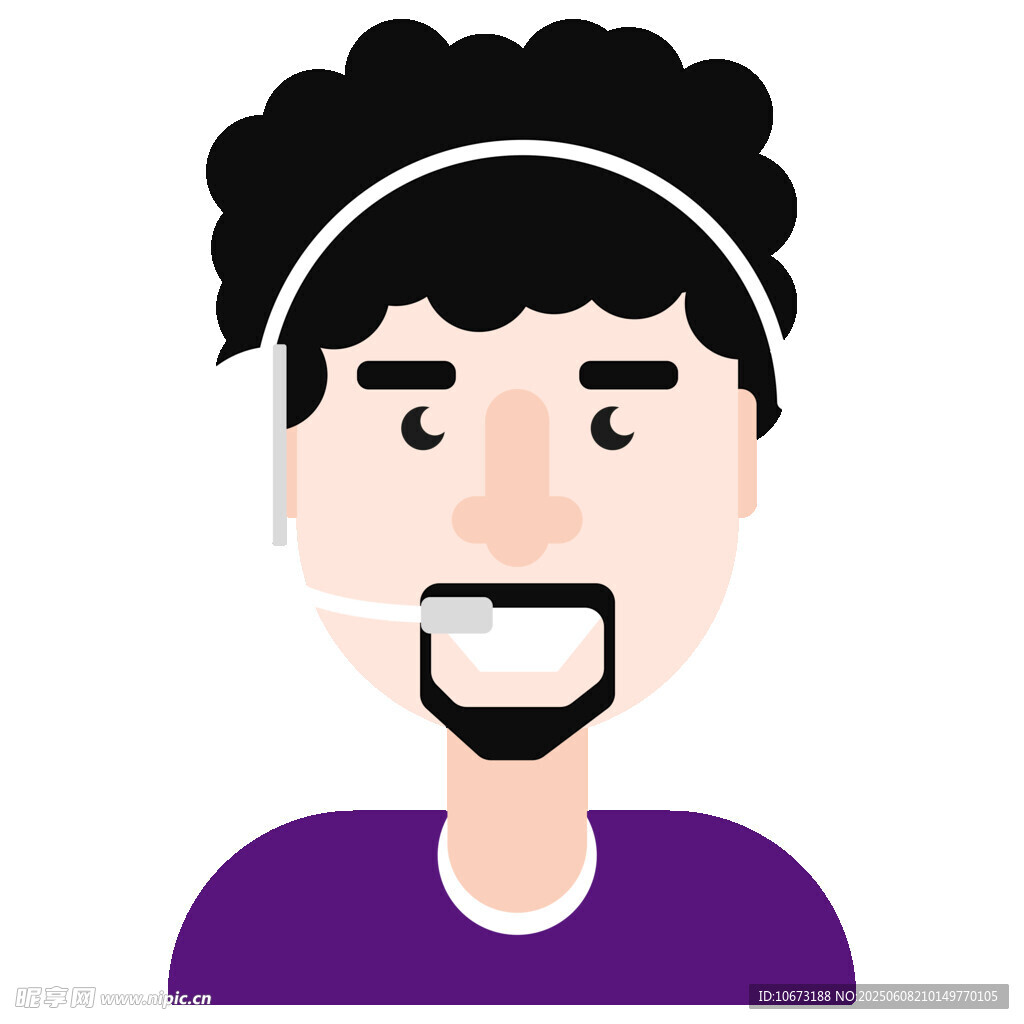 戴耳機的男性頭像