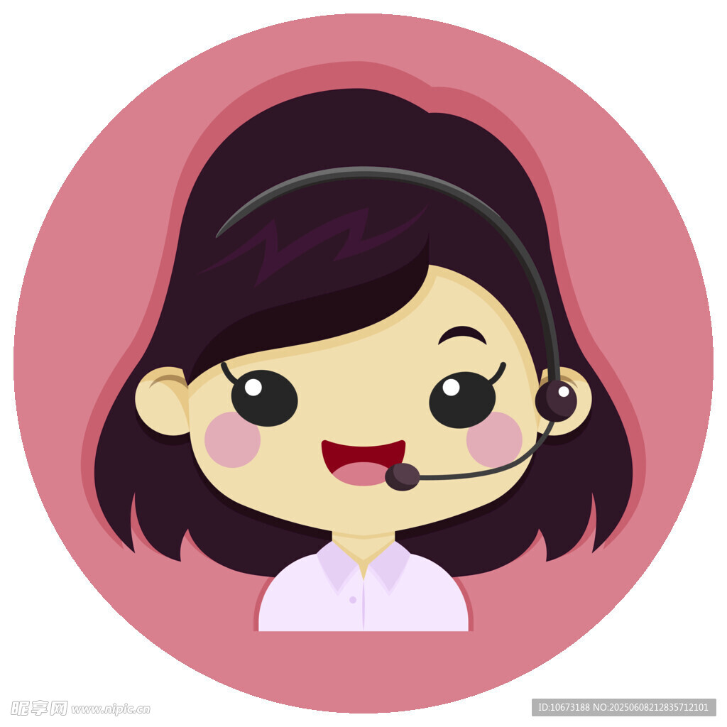 可愛(ài)客服女孩形象