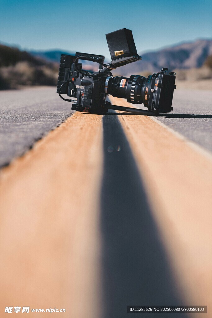 公路上的攝影設備