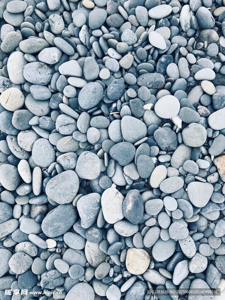 藍(lán)色鵝卵石特寫畫面