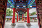 中式古典長(zhǎng)廊建筑景觀