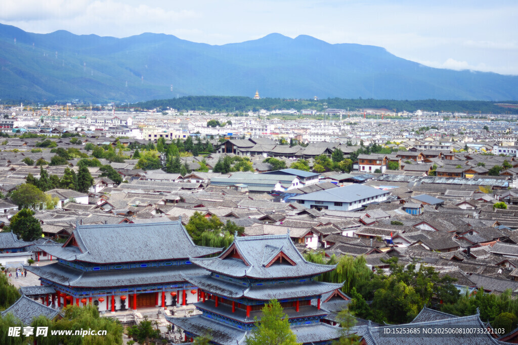 麗江古城全景俯瞰