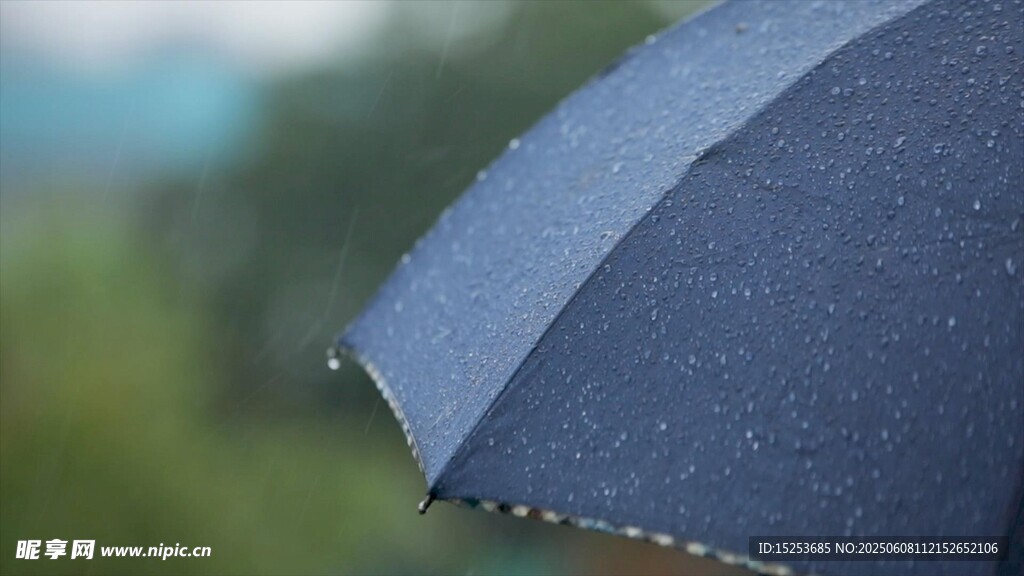 藍色雨傘特寫